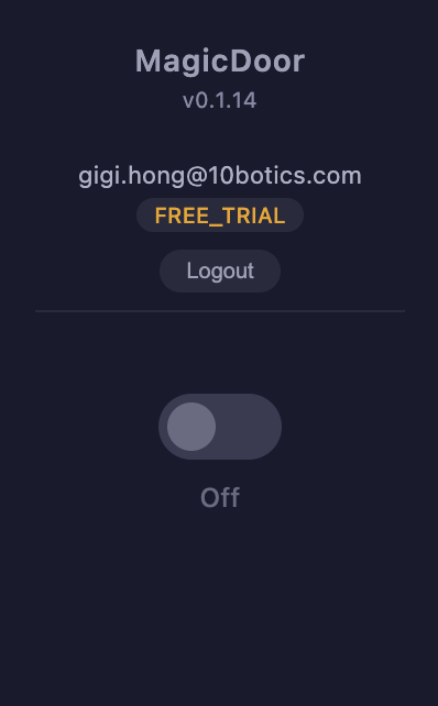 Magic Door 未連線面板示意